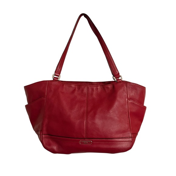 Coach Handbags - Coach Park Metro Carrier Tote Red Leather Shoulder Bag F23284
